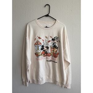 NEW 2025 Disney Parks Halloween Pumpkin Spice & Everything Nice Sweatshirt Large